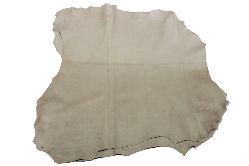 Italian Goatskin leather skin skins hide hides SUEDE LIGHT BEIGE 3sqf #8700