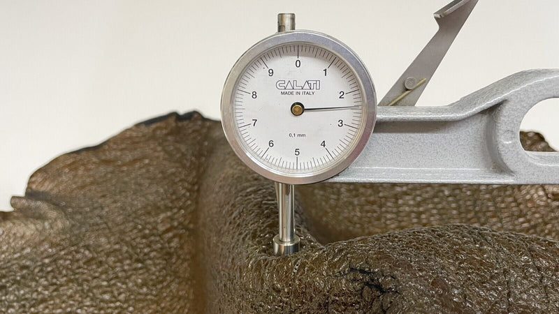BUBBLY OLIVE BROWN Coated Thick Italian Lambskin leather skin 4sqf 2.5mm #B2391