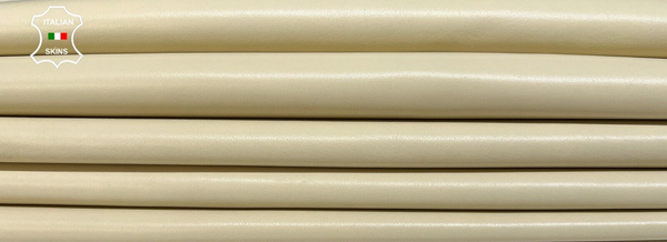IVORY Thick Soft Italian Lambskin leather Bookbinding 2 skins 12sqf 1.1mm #B8570