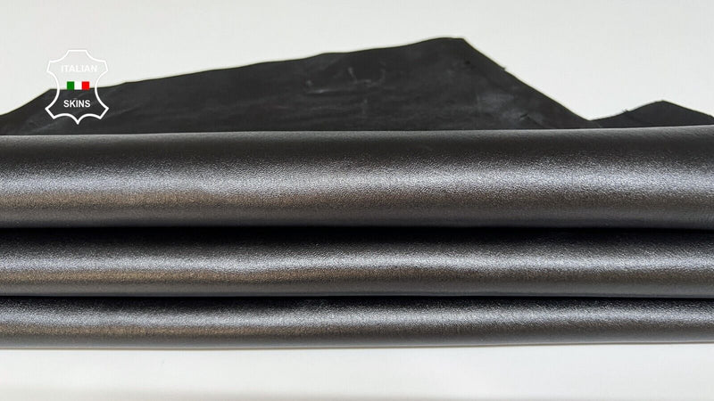 METALLIC GUNMETAL Soft Stretch Lambskin leather hides skins 4+sqf 0.7mm #B3530