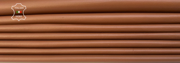 TERRACOTTA BROWN Soft Italian Lambskin Sheep leather 4 skins 28sqf 0.7mm B7951