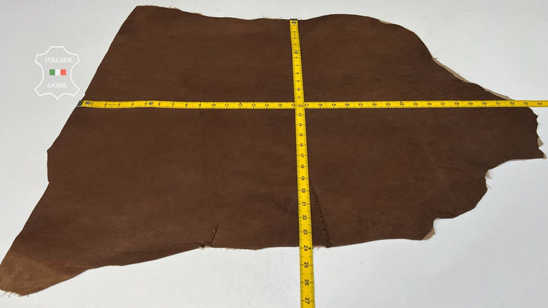 WASHED BROWN VEGETABLE TAN Soft Italian STRETCH Lamb leather 5sqf 1.0mm B7491