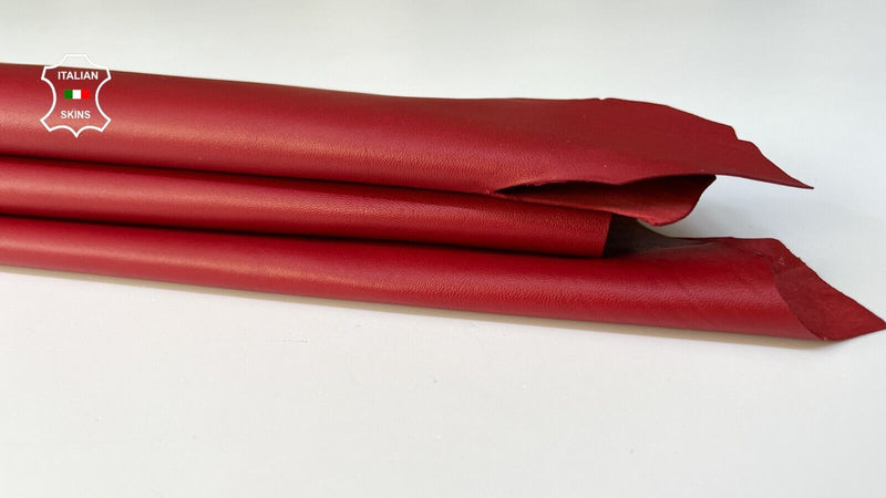 CARDINAL RED Italian Lambskin Lamb leather hides Bookbinding 4+sqf 0.9mm #B9791