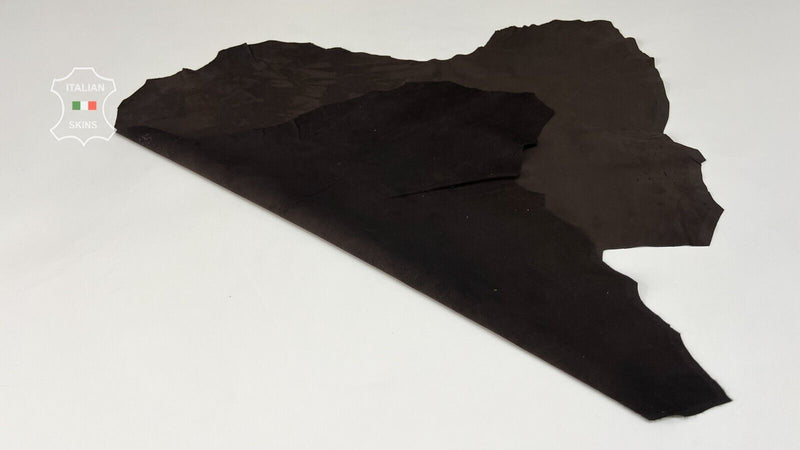 BROWN NUBUCK Thin Soft Italian Lambskin leather hide hides 5+sqf 0.6mm #B7788