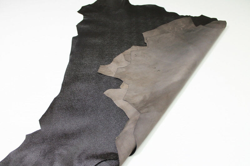 PEBBLE GRAINY DARK BROWN textured thin Lambskin leather 4 skins 20sqf 0.5mm