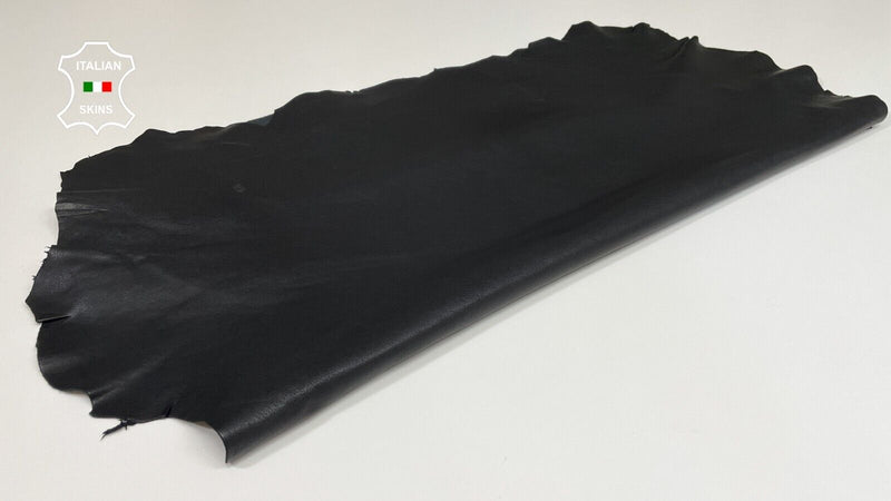WASHED BLACK VEGETABLE TAN Soft Lambskin leather hide 2 skins 10sqf 0.9mm #B2693