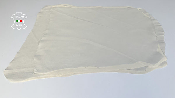 NATURAL BONES OFF WHITE Soft Stretch Lambskin leather 2 skins 9+sqf 0.8mm #B3750