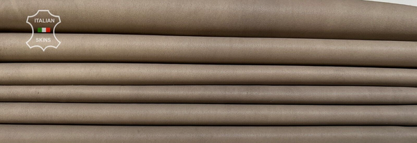 LIGHT TAUPE GRAY Soft Italian Stretch Lambskin leather 2 skins 10sqf 0.8mm B7142