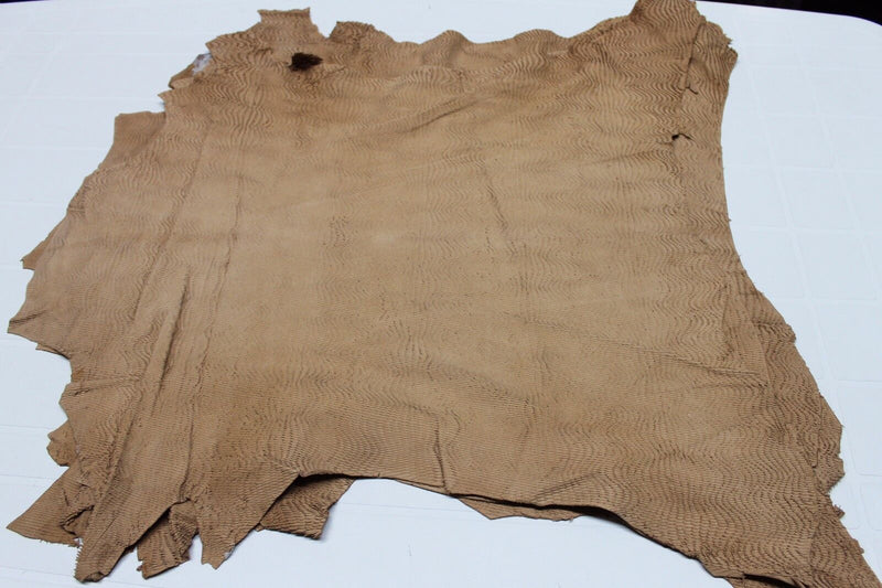Italian Lambskin leather skins hides TAN SAND SNAKE CUT  20sqf #A1967