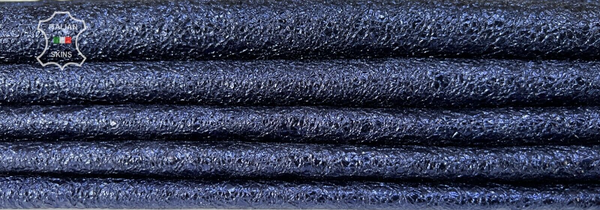 METALLIC WASHED OCEAN BLUE CRISPY Soft Lamb leather 2 skins 10sqf 0.9mm #B7468