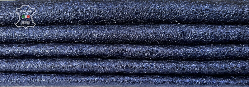 METALLIC WASHED OCEAN BLUE CRISPY Soft Lamb leather 2 skins 10sqf 0.9mm #B7468