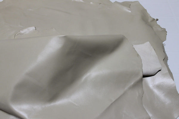 Italian Goatskin leather skin skins hides hide SMOOTH BEIGE 4+sqf