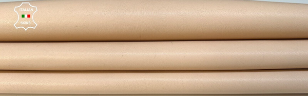CREAM IVORY Italian Metis Lambskin Leather Bookbinding bags 3+sqf 0.9mm #B9784