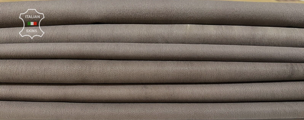 NATURAL GRAY Soft Italian Stretch Lambskin leather 2 skins 10sqf 0.7mm #B7130