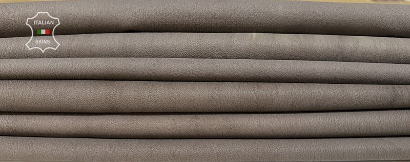 NATURAL GRAY Soft Italian Stretch Lambskin leather 2 skins 10sqf 0.7mm #B7130