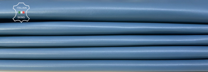 BLUE Thick Italian Lambskin Lamb Sheep leather hides 2 skins 16sqf 1.4mm #B7839