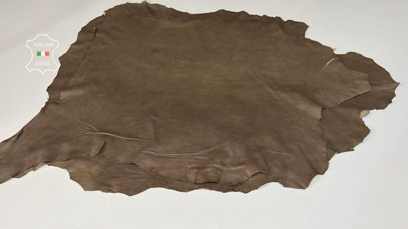 WALNUT BROWN DISTRESSED Thin Soft Lambskin leather 2 skins 10sqf 0.6mm #B7298