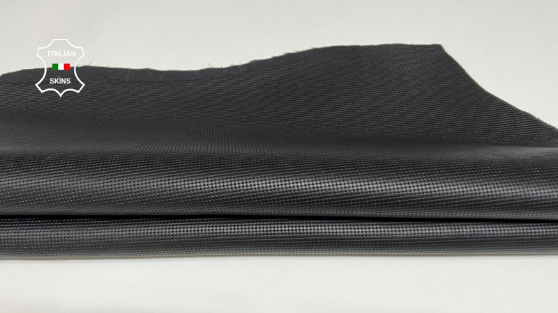 BLACK PINHOLES TEXTURED BACKED Thick Soft Lambskin leather 5sqf 1.1mm #B4748