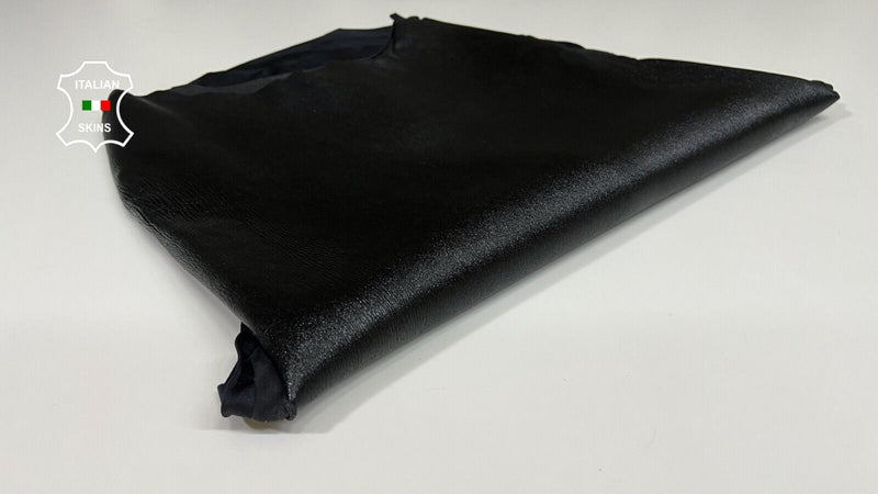 BLACK SHINY Thick Soft Stretch Italian Lambskin leather pants 5sqf 1.5mm #B3700