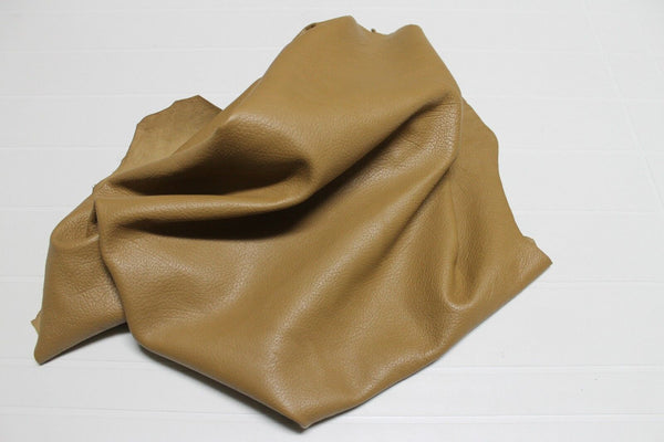 Italian thick Goatskin leather skins hides  GRAINY CAMEL 9+sqf