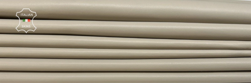 KHAKI GREYISH BEIGE Soft Italian Lamb sheep leather 3 skins 16sqf 0.7mm #B8147