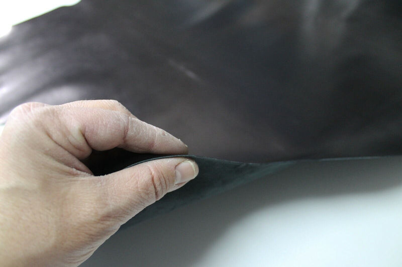 SMOOTH BLACK BRONZE HUE shiny Italian lambskin leather skin skins 4sqf #A8825
