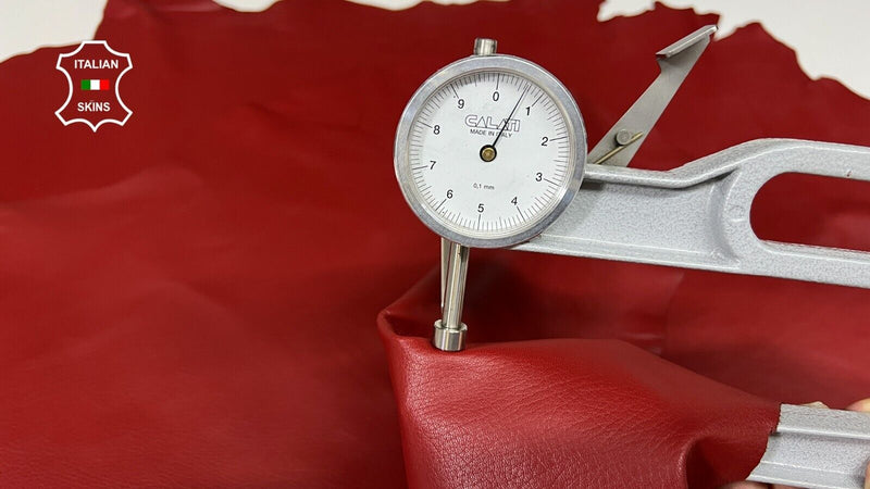 WINE BRIC RED Grainy soft Italian Lambskin leather 2 skins total 10sqf 0.7mm