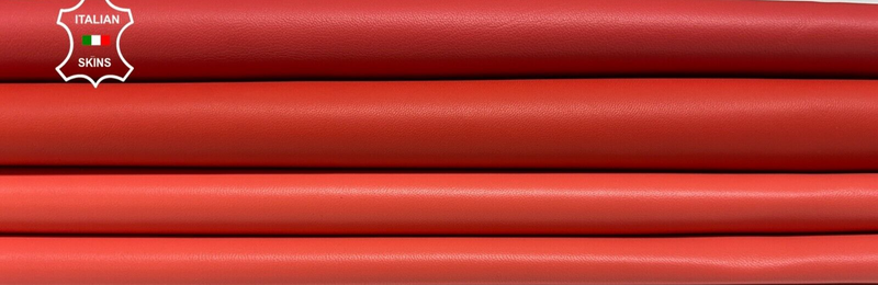 CORAL PINK 3 SHADES Soft Italian Lambskin leather 3 skins 12+sqf 0.9mm #B5283