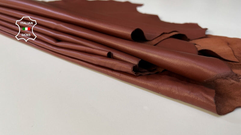 REDDISH BROWN Thin Soft Lambskin leather Bookbinding 2 skins 12sqf 0.6mm #B4333