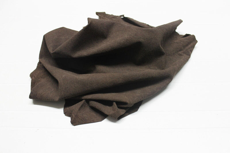 soft Lambskin leather skins WASHED VINTAGE RUSTIC BROWN OLIVE 6+sqf #A208