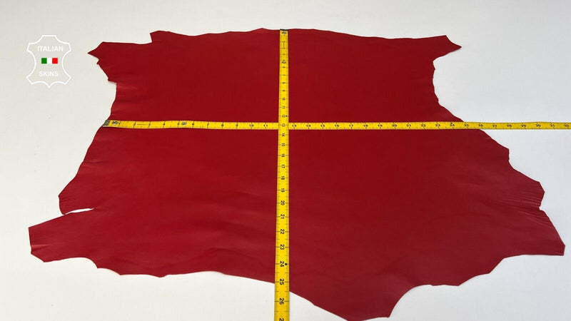 CARDINAL RED Italian Lambskin Lamb leather hides Bookbinding 4+sqf 0.9mm #B9791