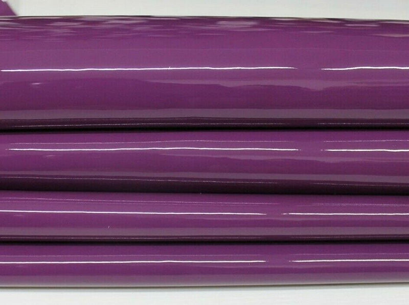 PATENT BYSANTIUM PURPLE Upholstery CALF cow Leather skin 13+sqf 1.1mm #P13