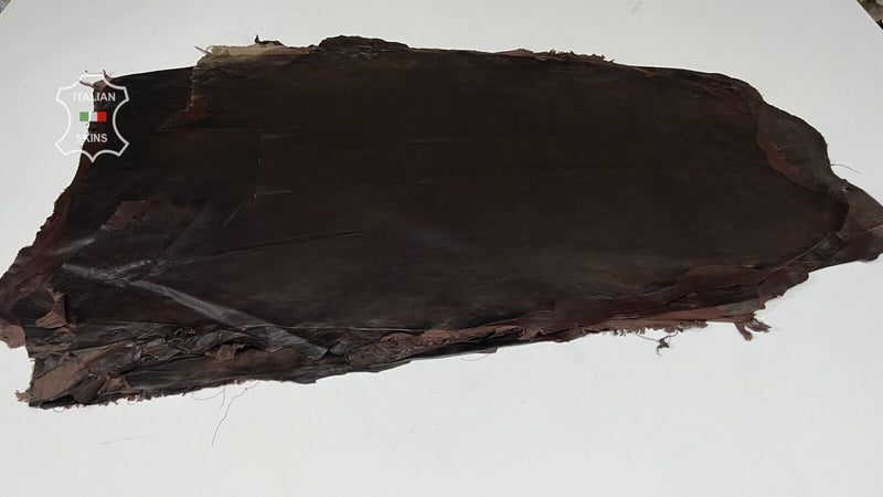 CHESTNUT BROWN ANTIQUED Stretch Lambskin leather hides 3 skins 20sqf 0.7mm B7433