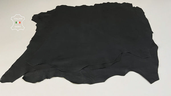 ANTHRACITE BLACK MATTE Soft Italian Lambskin leather 3 skins 16sqf 0.7mm #B8241