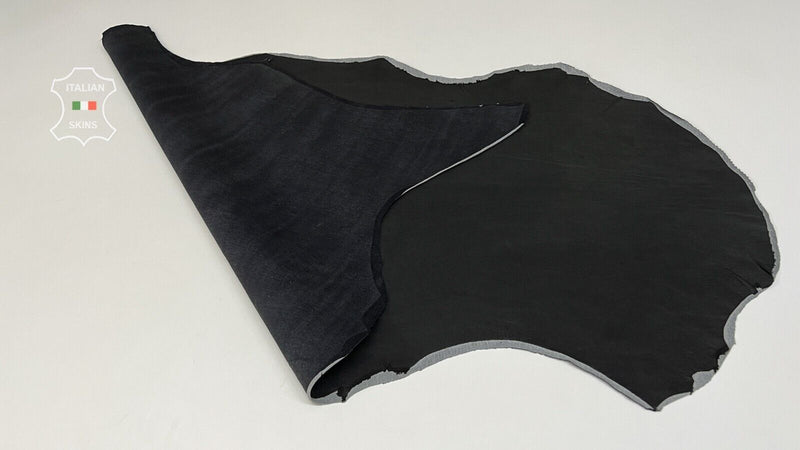WASHED BLACK Thick Soft Italian Stretch Lambskin leather hides 6sqf 1.3mm B7137