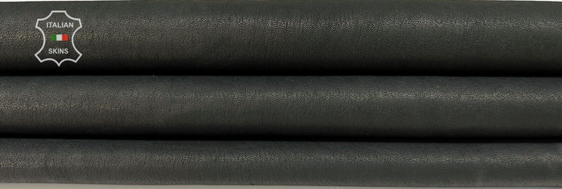 WASHED BLACK VEGETABLE TAN Soft Italian STRETCH Lamb leather 3sqf 0.9mm #B7494