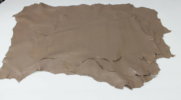 TAUPE BROWN smooth Italian Lambskin leather 4 skins total 20sqf 0.7mm #A6551