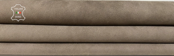 BEIGE SUEDE BACKED Soft Italian Lambskin leather hides skins 4+sqf 0.7mm #B7234