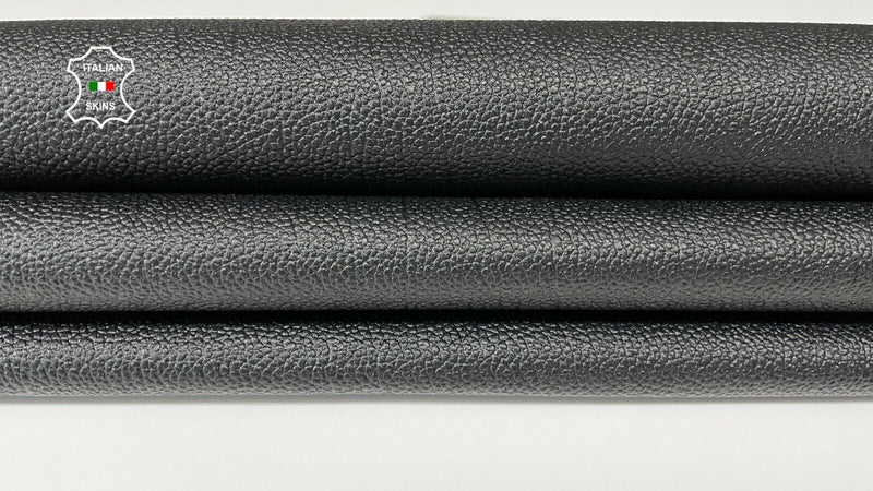 PEBBLE GRAINY BLACK lambskin Lamb sheep leather 2 skins total 18sqf #A8484