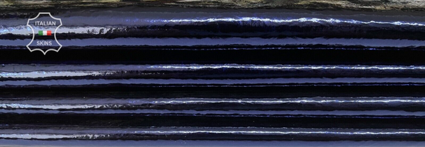 METALLIC DEEP OCEAN BLUE CRINKLED Italian Goat leather 2 skins 9sqf 0.7mm B7189