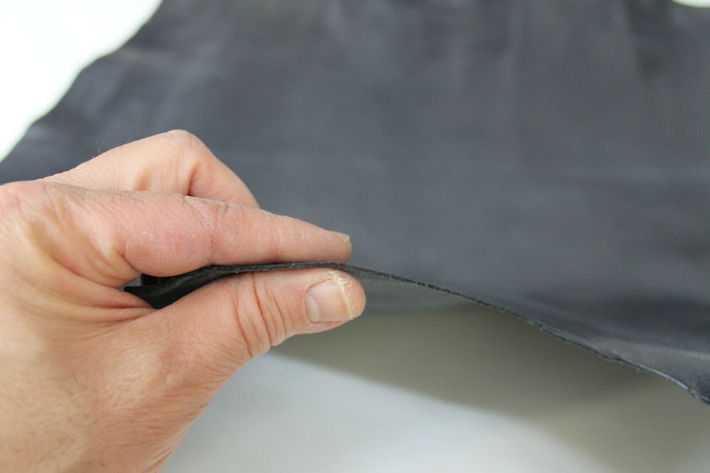 METALLIC STEEL Grey rough Italian Goatskin Goat leather skin 4+sqf 0.9mm #A5951