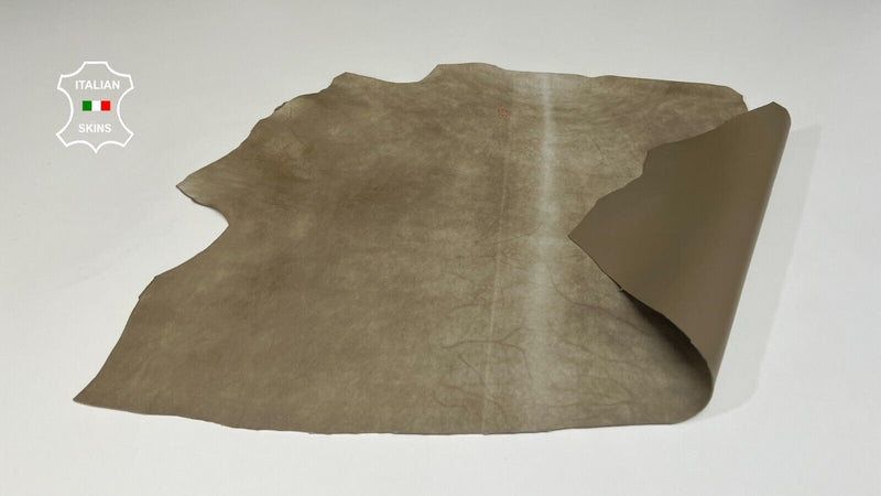 MACCHIATO BROWN Thick Italian Metis Lambskin Sheep leather hide 4sqf 1.2mm B5287
