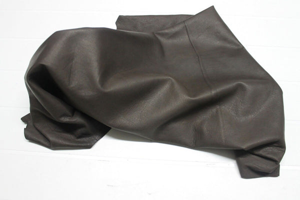 Italian soft Lambskin leather hides skin skins NATURAL GREEN OLIVE  7sqf #A405