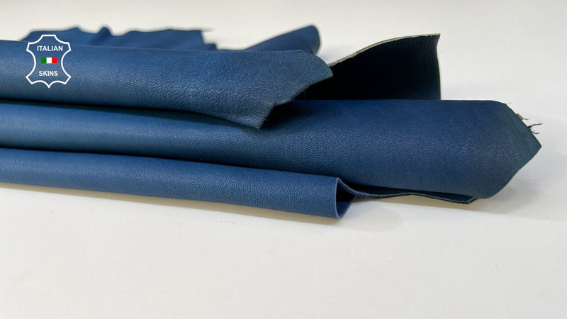 NATURAL BLUE VEGETABLE TAN Thick Soft Italian Lambskin leather 5sqf 1.3mm #B9553