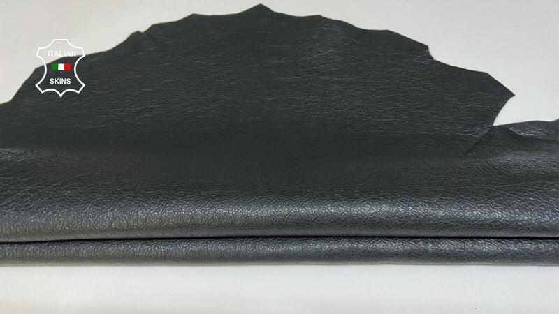 DOUBLE FACE PETROL GRAY CRINKLED Goatskin Goat leather hides 5+sqf 0.9mm #B4825