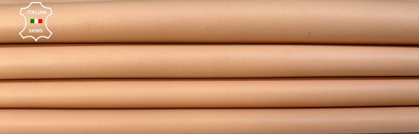 PEACH  PINK Soft Italian Lambskin leather Bookbinding 2 skins 8+sqf 1.0mm B9785