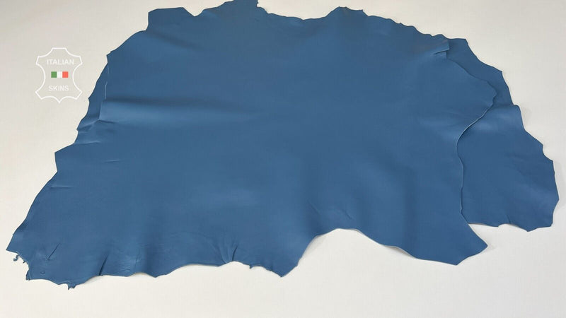 BLUE Thick Italian Lambskin Lamb Sheep leather hides 2 skins 16sqf 1.4mm #B7839