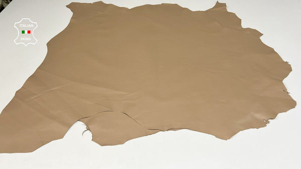 KHAKI BEIGE Italian Lambskin leather hides Bookbinding 2 skins 16sqf 1.0mm B9696
