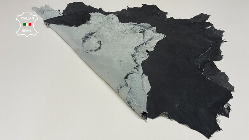 VINTAGE DARK GRAY Soft Italian Lambskin leather hides 5 skins 20sqf 0.7mm #B2753