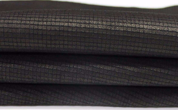 NATURAL BLACK WASHED Squars engrave Italian Lambskin leather hides 5sqf #A3200